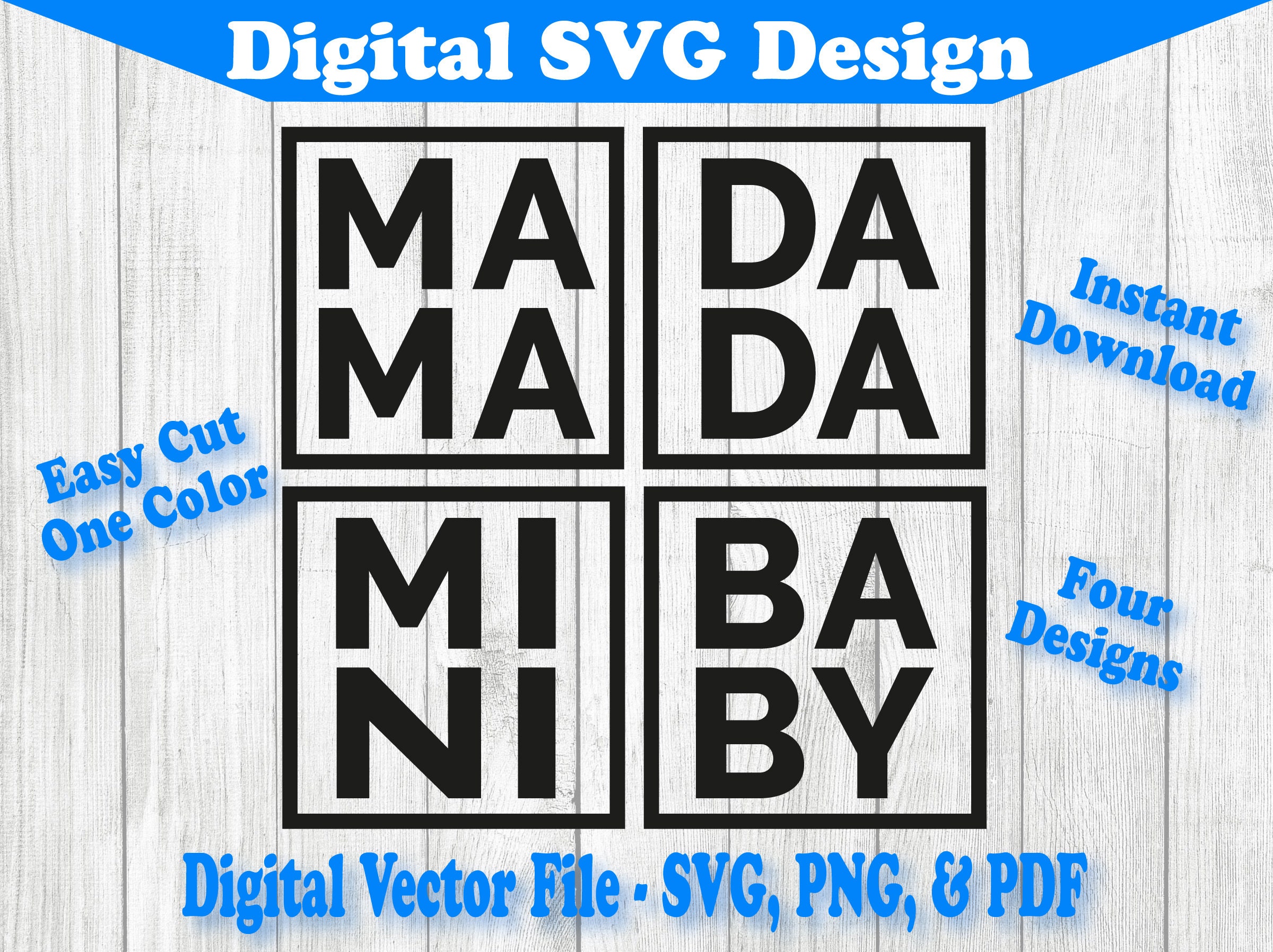 Download Mama SVG Mama Square Dada Baby Mini Svg Mom Svg Mother Svg ...