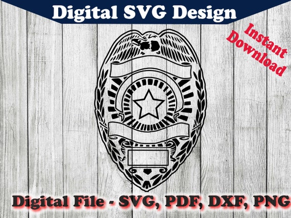 Download Dxf Cutting Or More Police Badge Svg Png Printing Instant Files Included Svg Police Badge Digital Clipart Files For Design Visual Arts Craft Supplies Tools