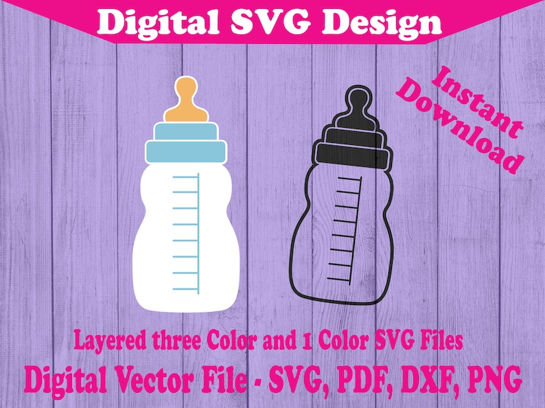 Download Baby Bottle Infant Baby Shower SVG File Instant Download | Etsy
