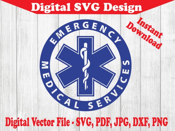 Medical Patch Emergency Medical Services with Star of life in a circle
