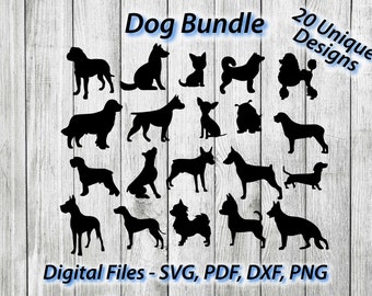 犬のグラフィック バンドル 20 種類のユニークなデザイン 犬 SVG