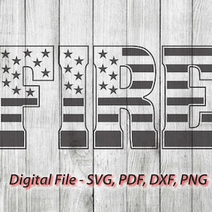 Fire American Flag svg, fire dept svg, USA svg, firefighter svg, Sillhouette, cricut, clipart cut files pdf png dxf