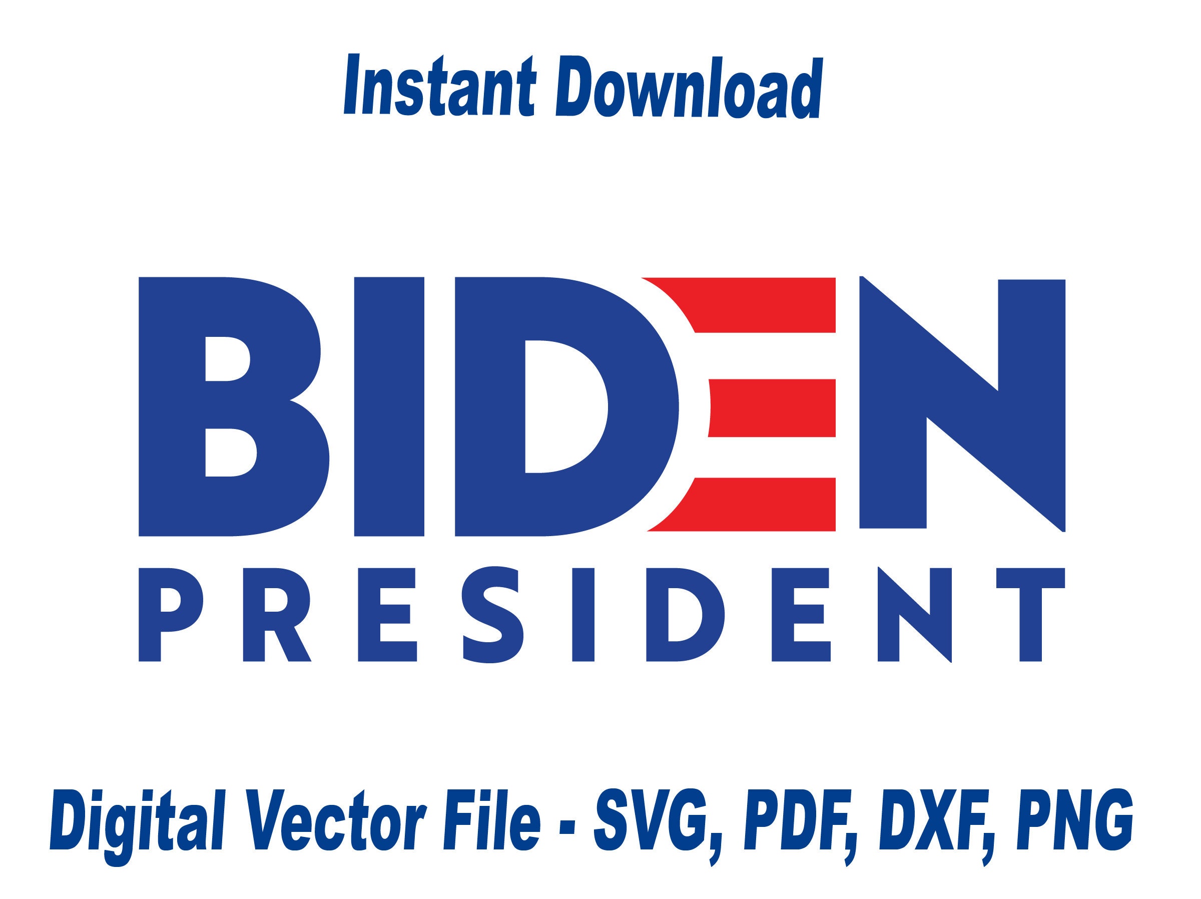 Biden President Logo 2 Color SVG Digital Download Joe Biden Etsy