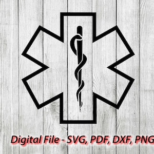 Paramedic star svg Paramedic Star of Life svg star of life svg paramedic svg EMT svg emt symbol svg star of life sticker svg pdf png dxf