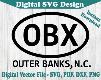 Outer Banks OBX Airport Code SVG – Clipart Vector (Digital Download)