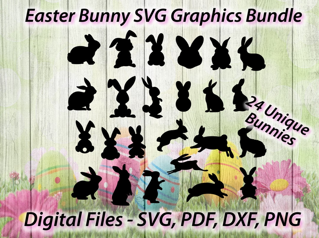 Easter Bunny SVG Bundle – 24 Unique Designs (digital Download) - Etsy