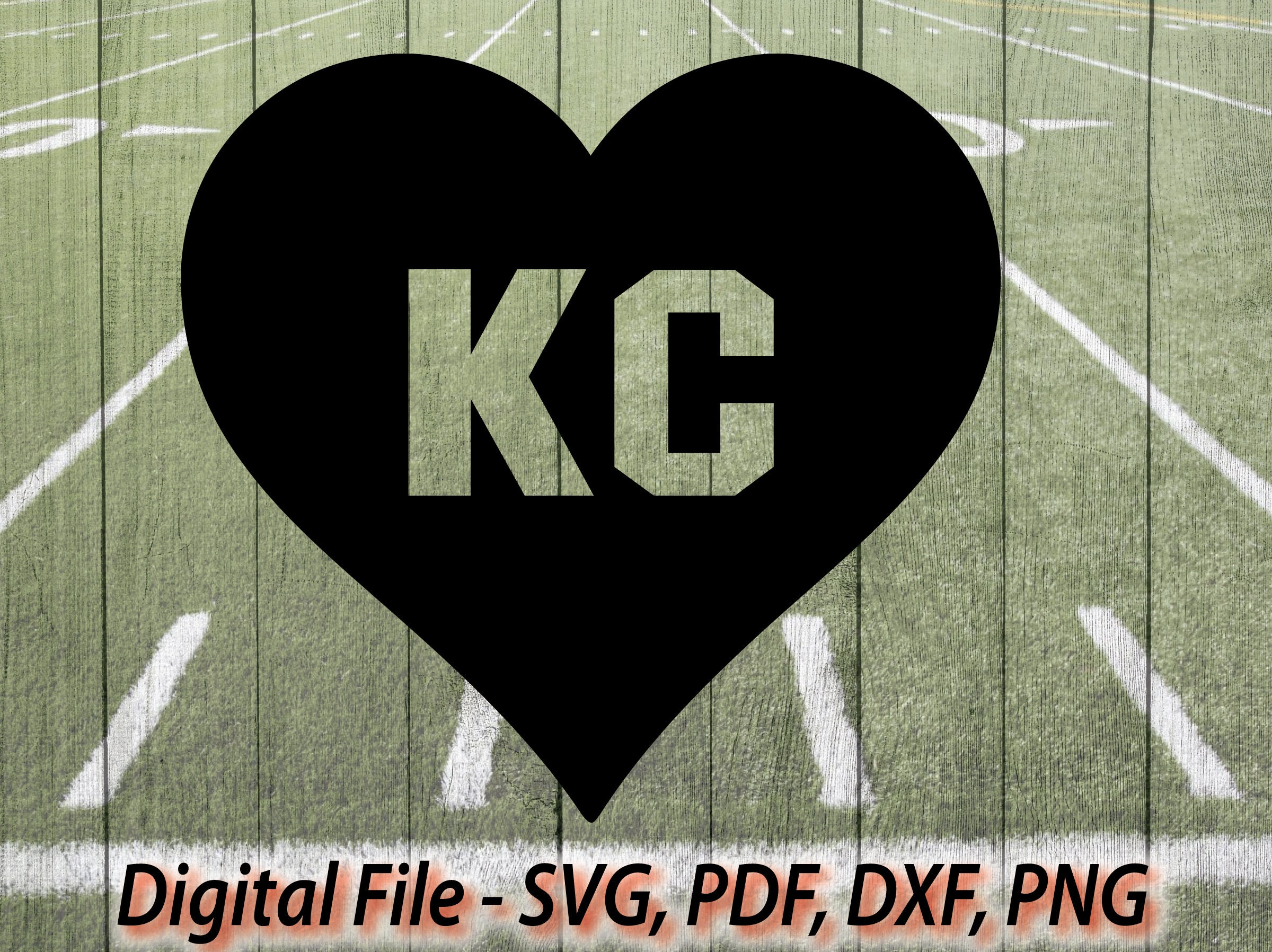 KC Heart Design Kansas City Svg File Vector for Cricut 