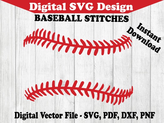 Download Baseball Stitches Sports Ball Design 1 Color Dxf Svg Png Pdf Etsy