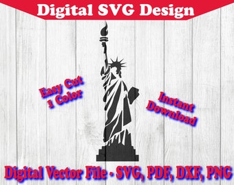 Statue de la liberté SVG, clipart New York Silhouette (téléchargement numérique)