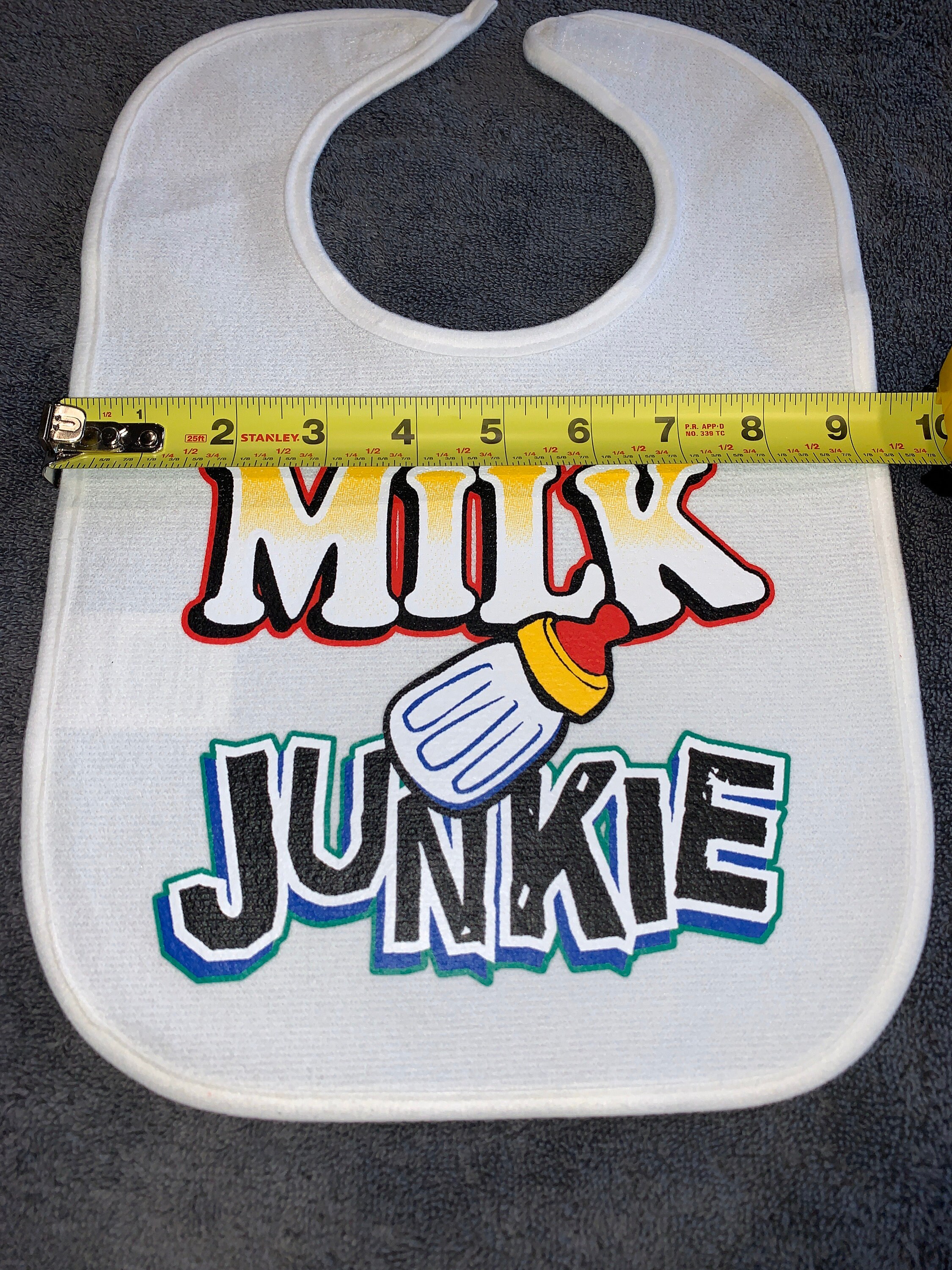 Milk Junkie Baby Bib Made in USA Etsy