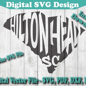 Hildegard Head SC Cool Text Karte Strand Sommer Urlaub Design SVG-Datei - SVG - Für Cricut Silhouette Vektor geschnitten Datei 1 Farbe png pdf dxf