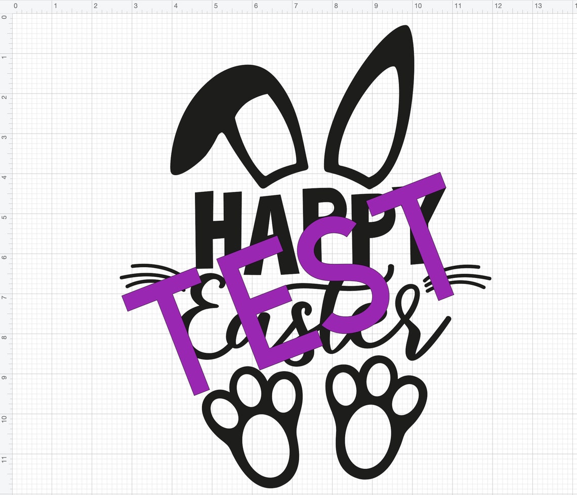 Happy Easter Bunny Rabbit Design Svg Vector file SVG For | Etsy