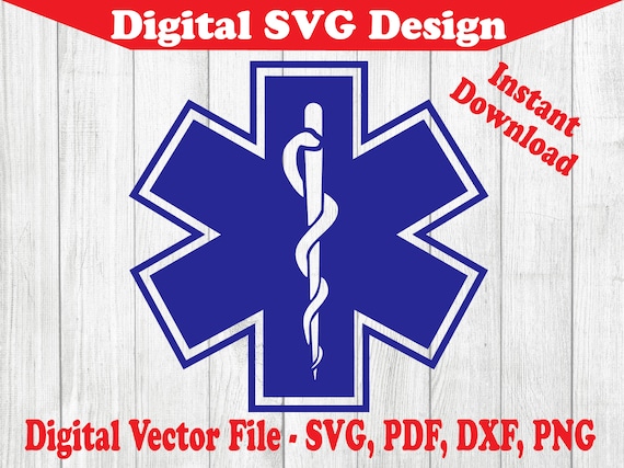 Download Star Of Life Ems Paramedic Svg Emt Svg Medical 1 Color Etsy