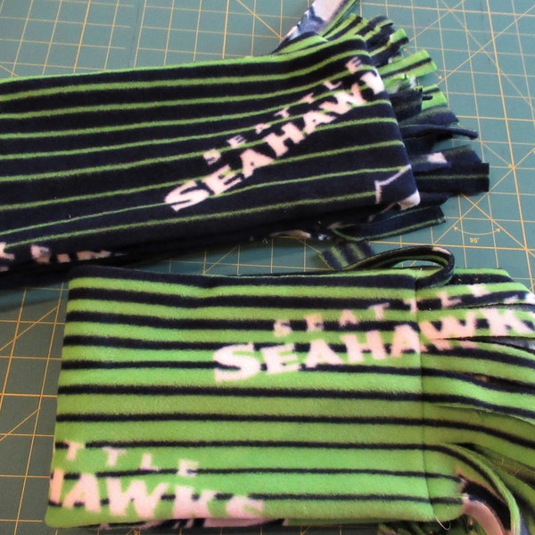 Fleece Scarf Made with Seattle Seahawks Team Themed Fabric