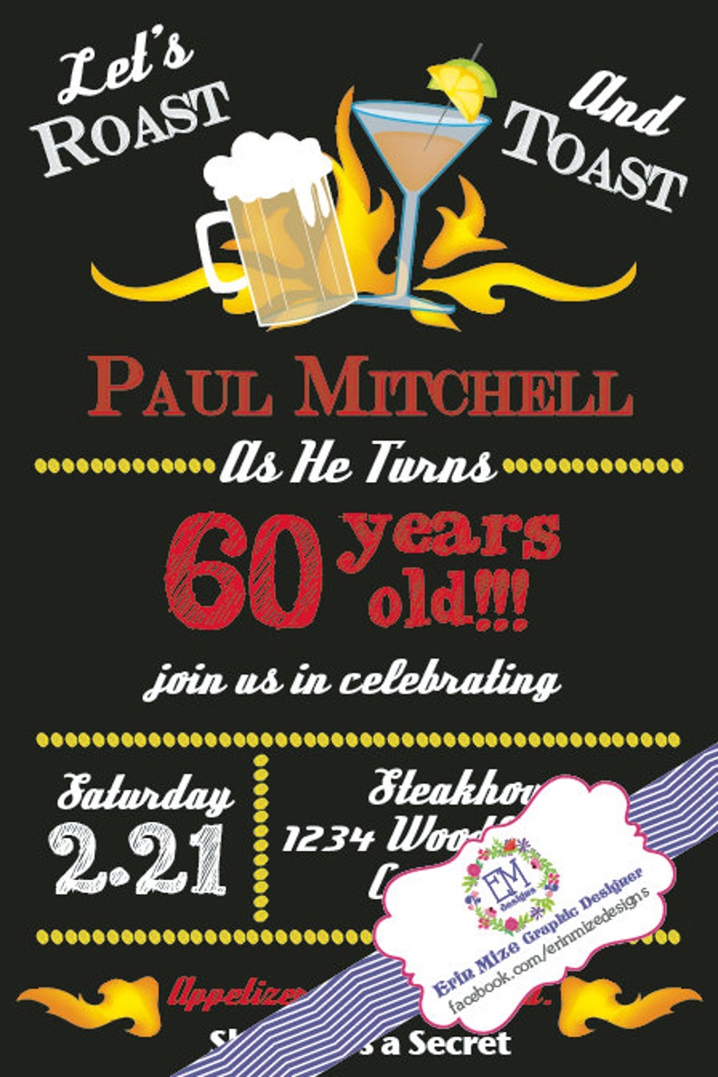 Roast and Toast Retirement Party Invitation Etsy