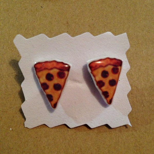 iPhone Emoji "Pepperoni Pizza" Stud Earrings - Post Earrings