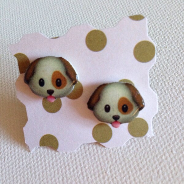 iPhone Emoji "Dog Face" Stud Earrings - Post Earrings