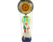 Christopher Radko - STARBUCK SANTA - Christmas Ornament - 3 TIER - Ball Drop - Reflector - Blown Glass - Mint - 1994