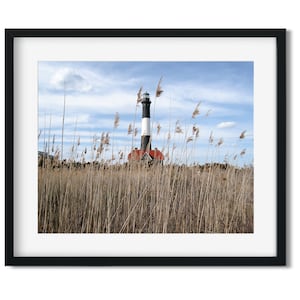 Art Photography Print, Landscape Wall Art, Lighthouse, Nautical Print, Long Island, New York, Fire Island image 1