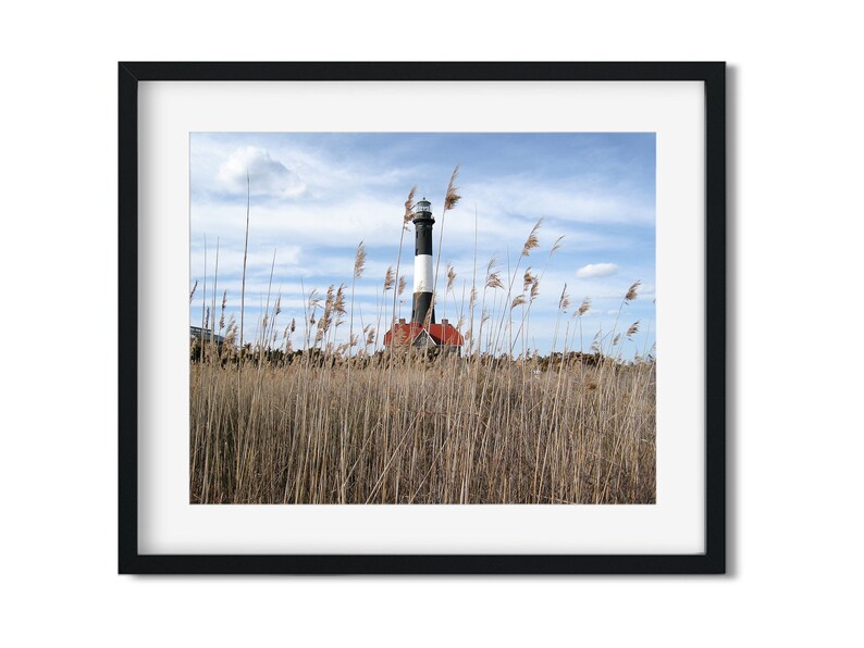 Art Photography Print, Landscape Wall Art, Lighthouse, Nautical Print, Long Island, New York, Fire Island image 1