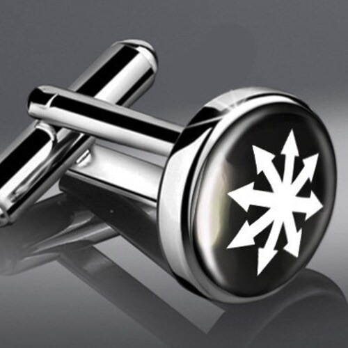 Chaos Theory Symbol Arrow of Time Design Black & White Quantum Physics Mathematical Scientific Mens Silver Shirt Suit Handmade Cufflink Set