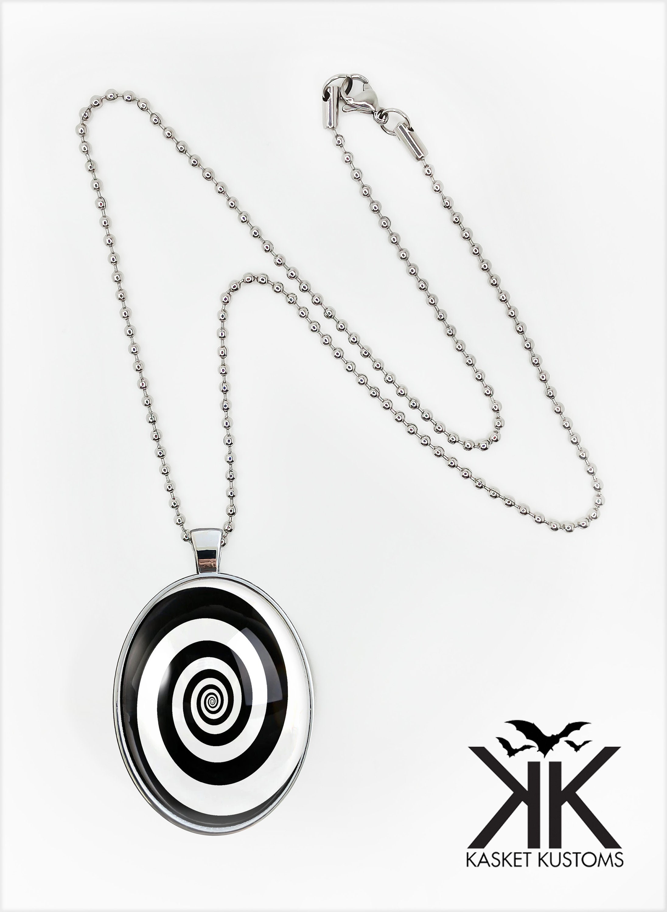 【Numbering】 Gradient Triple Pipe Pendant Neckless #5738 5738 - NUMBERING