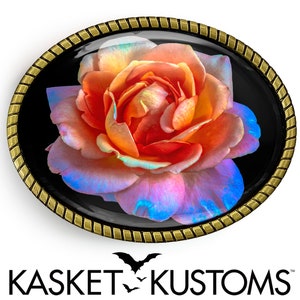 Rose Belt Buckle - Pink Flower Petals Photography Gold or Silver Buckle - 759