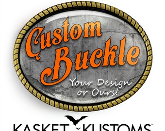 Custom Belt Buckle - Personalized Image Design Antique Brass Belt Buckle - LIMITED QUANTITY