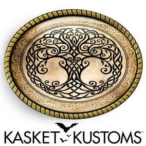 Hebilla de cinturón del árbol de la vida celta - Hebilla hecha a mano de arte irlandés vintage tradicional - 28