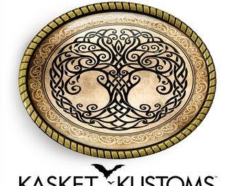 Celtic Tree of Life Belt Buckle - Traditional Vintage Irish Art Handmade Buckle - 28