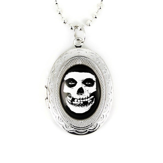 ●【10000円均一】 MAGICAL MOSH MISFITS 限定ネックレス Silver Misfits Crimson Skull Glenn Danzig Horror Punk Glass