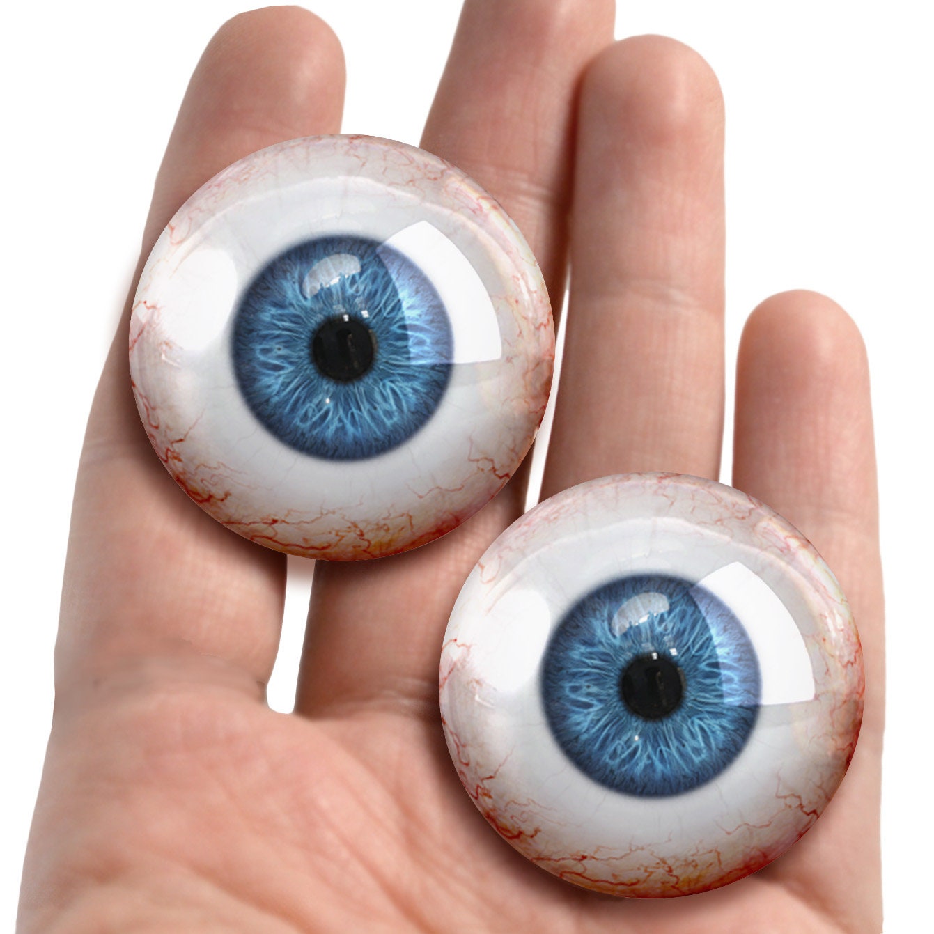 Acryl-Augäpfel 18 Mm – Realistische Blaue & Grüne Augen Für Puppen & Plüsch