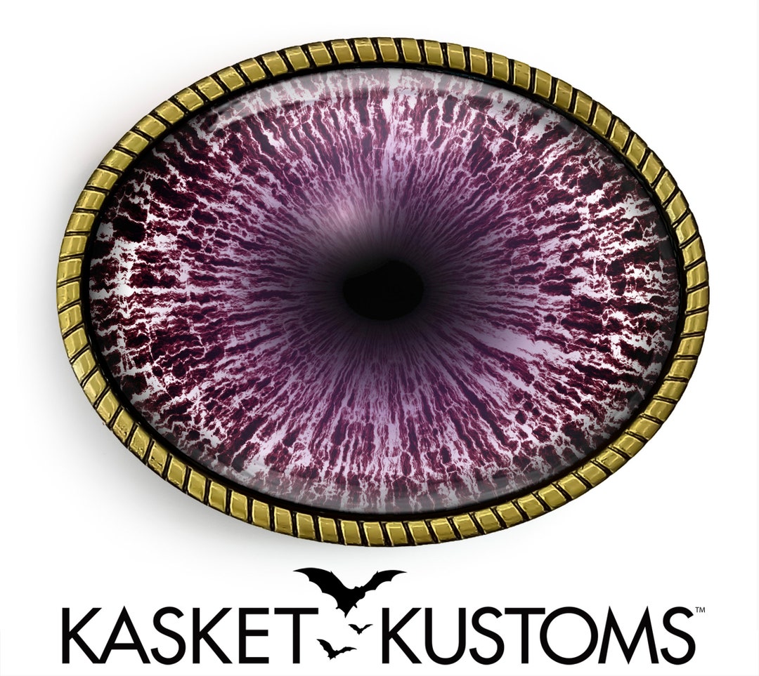 Gold Buckle Raptors Raptor Eyeball Belt Buckle - Eggplant Purple Design Gold or Silver ...
