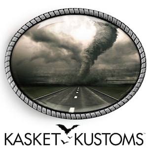 Twister Belt Buckle - Tornado Alley Silver or Gold Belt Buckle - 624