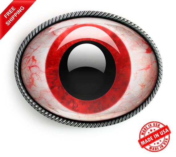 Red Cosplay Eyeball Belt Buckle 