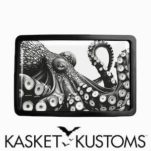 Boucle de ceinture Kraken - Boucle de ceinture faite main art de la biologie marine de la pieuvre - 653