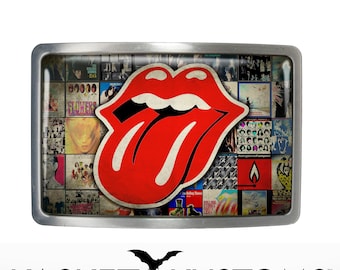 Rolling Stones Belt Buckle - Classic Rock Band Album Art Gold or Silver Buckle - 688-2