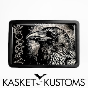Nevermore Belt Buckle - Raven Crow Gothic Halloween Belt Buckle - 993-3