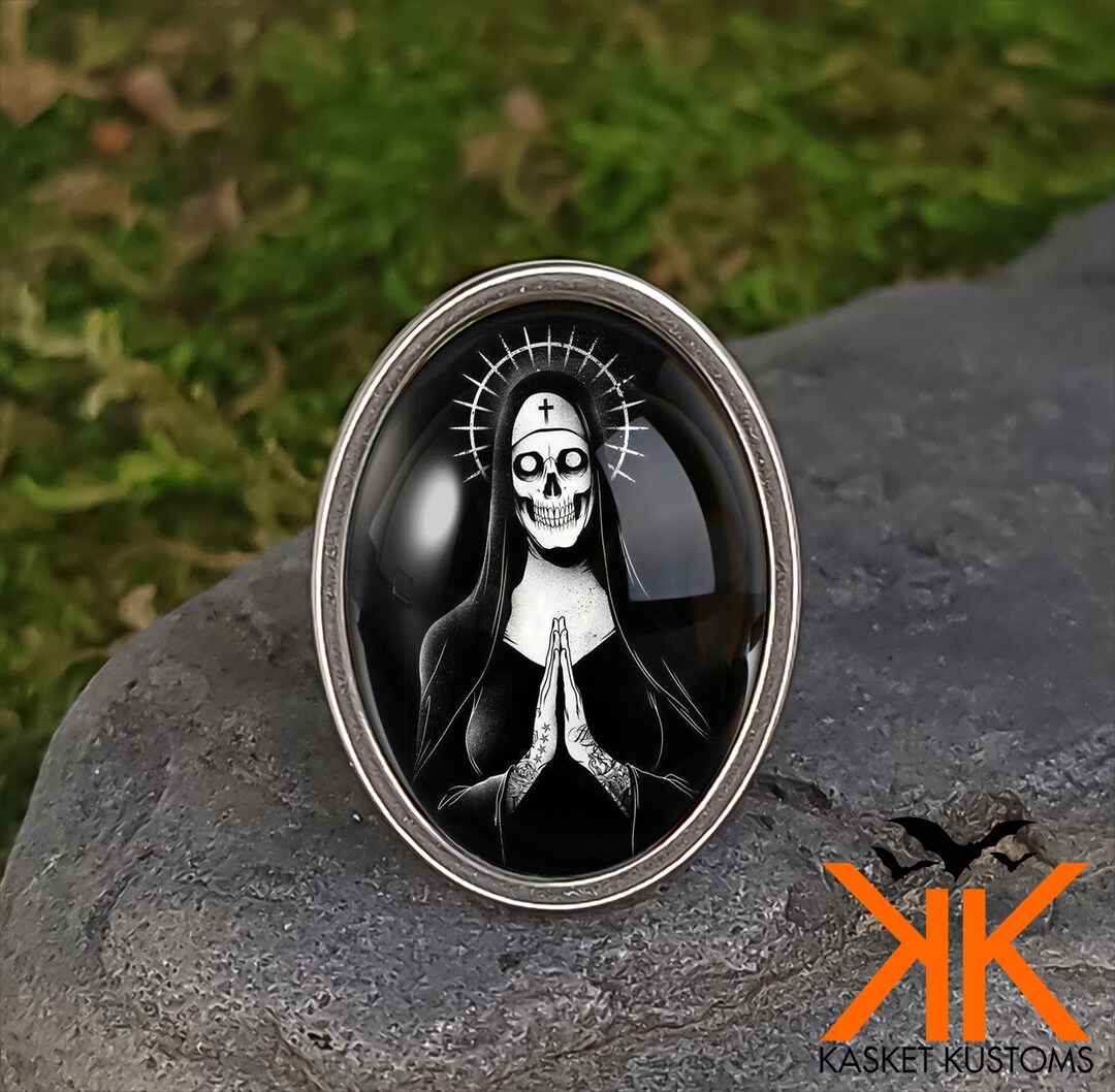 Santa Muerte Ring - Day of the Dead Halloween Handmade