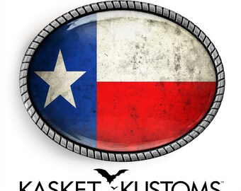 Boucle Dorée En Métal - Forme De L'état Du Texas - Fabriqué Aux USA - Occasion