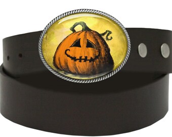 O Lantern Belt Buckle Halloween Pumpkin 