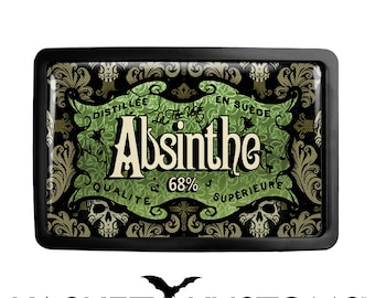 Absinthe Label Belt Buckle - Vintage Victorian Damask Belt Buckle - 431