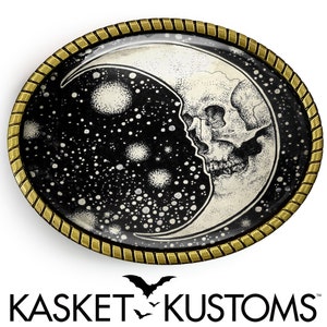 Esoterische Gürtelschnalle - Gothic Moon Celestial Astrology Handmade Buckle - 610-2