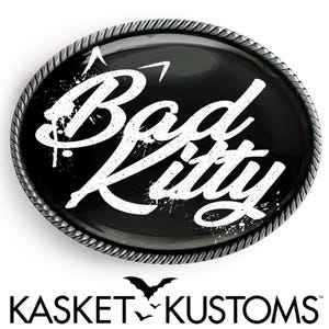 Bad Kitty Belt Buckle - Black Cat Animal Lover Belt Buckle - 105-B2