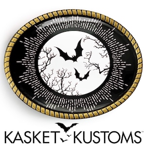Bats Belt Buckle - Gothic Halloween Art Handmade Artisan Buckle - 956-2