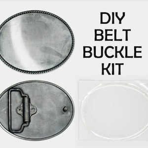 Belt Buckle DIY Kit - Make Your Own Belt Buckle - Belt Buckle Blank and Epoxy Sticker
