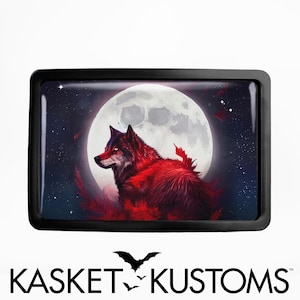 Wolf Belt Buckle - Gothic Howl at the Moon Handmade Belt Buckle - 654
