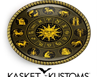 Zodiac Wheel Belt Buckle - Astrology Horoscope Sun Handmade Buckle - 40