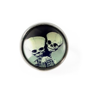 Silver Conjoined Twins Fetus Adjustable Freak Show Oddity Ring 99-SRR