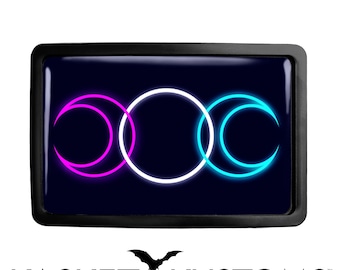 Triple Moon Goddess Belt Buckle - Wiccan Occult Moon Cycle Belt Buckle - 996